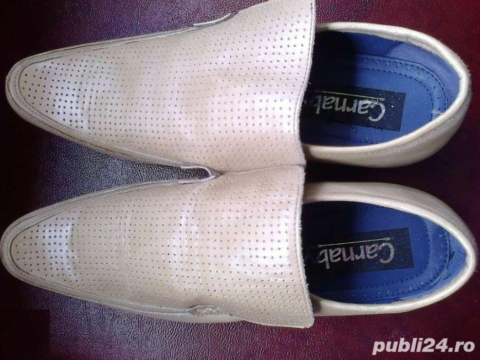 Pantofi barbati noi piele vara perforati Anglia nr. 41 si 46