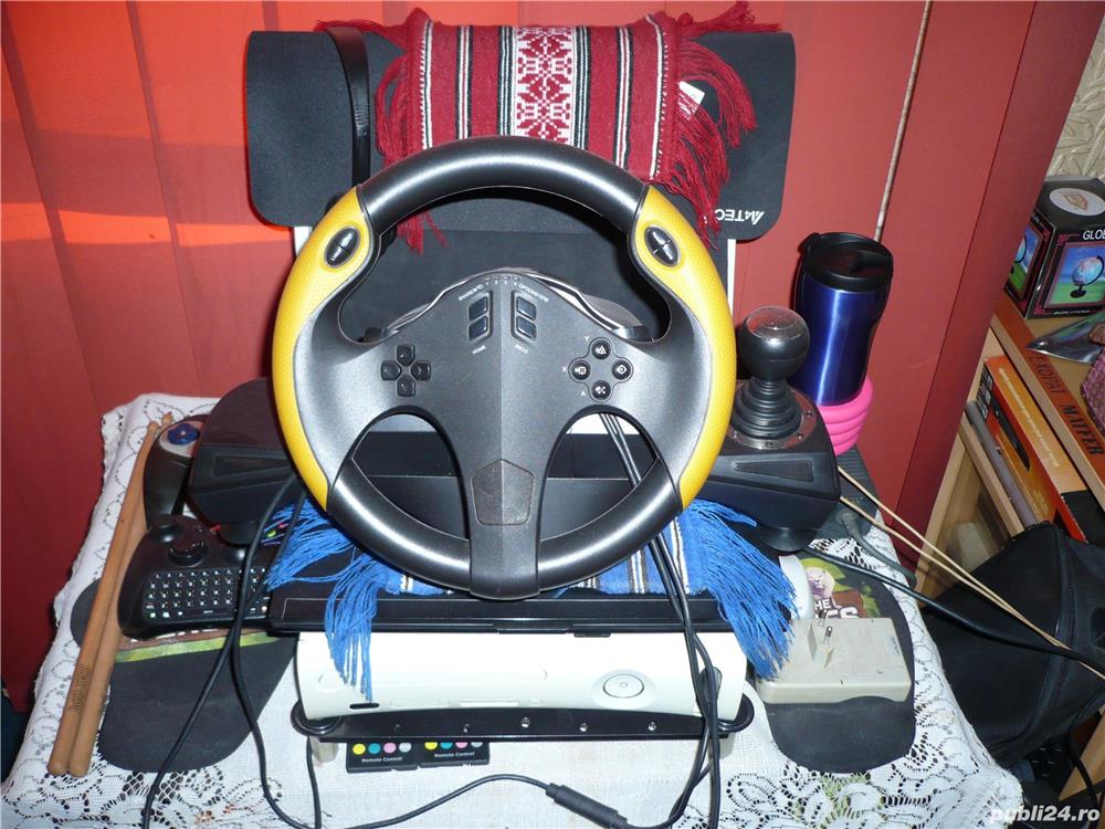 Volan pedale schimbator vibrati mege pe urmatoarele Play station ,3,4 X Box 360,X Box ONE, PC Schimb