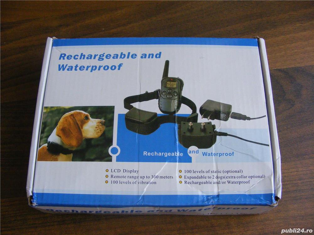 Vand zgarda dresaj caini , rezistenta la apa , distanta actiune 300 metrii , reancarcabil etc