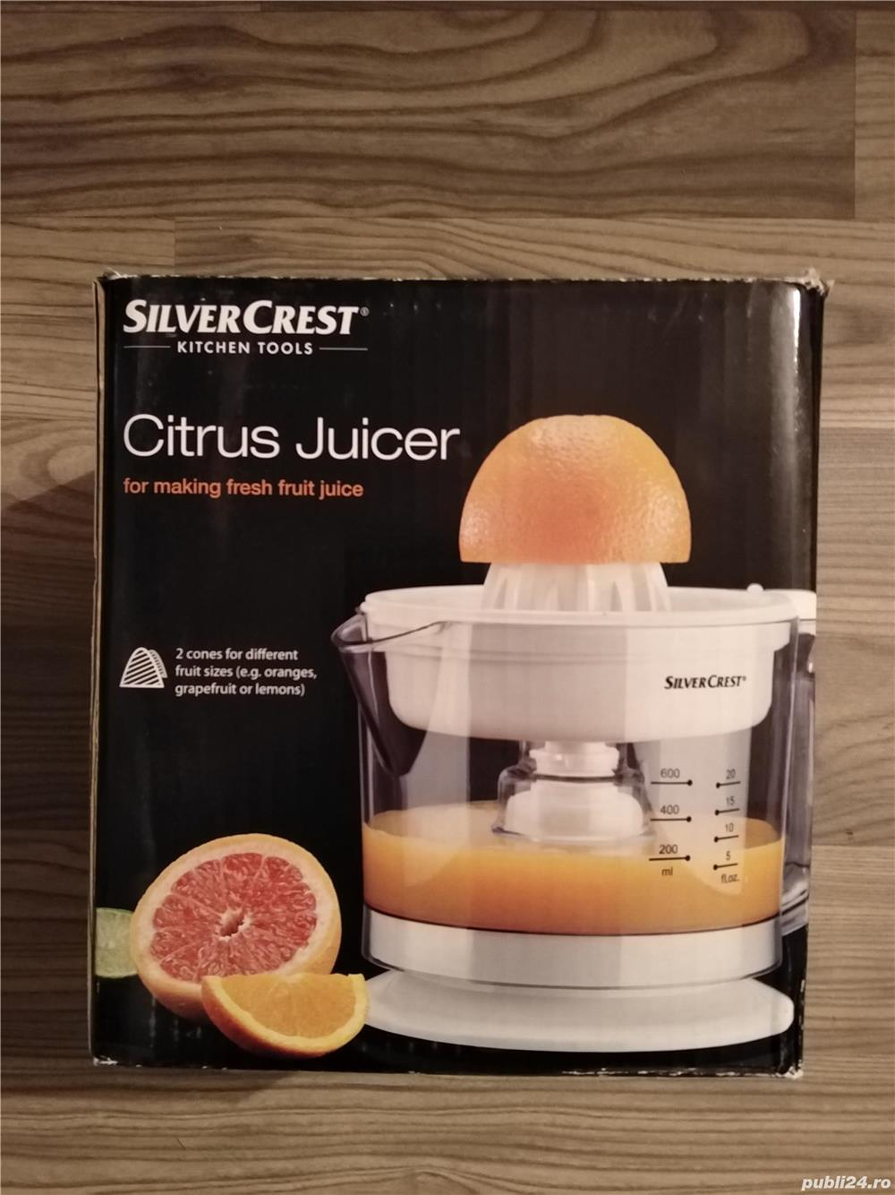 SilverCrest - storcator citrice electric 220V , rotatie stanga dreapta , usor de spalat si folosit 