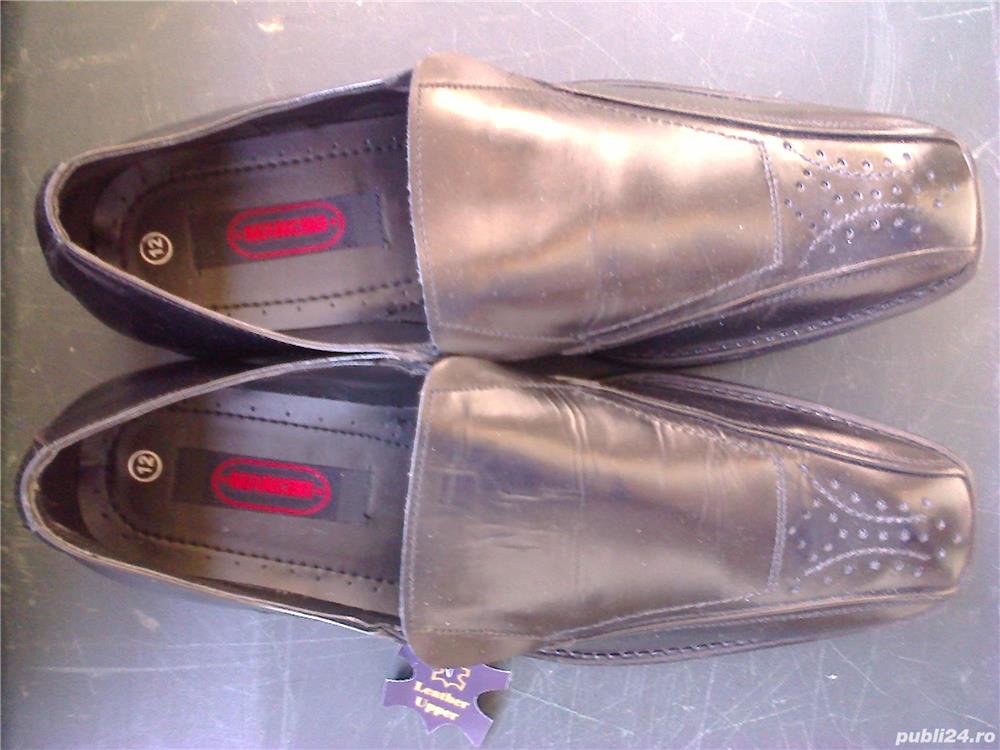 Pantofi barbati toamna noi piele negri Mancini nr. 47