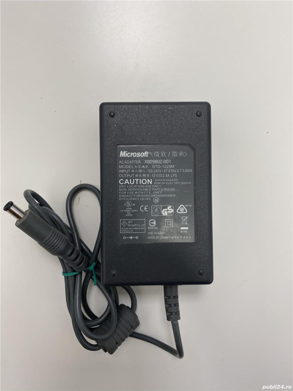 Incarcator Microsoft Xbox 360 X809802-001 STD-1225M 12V / 2A