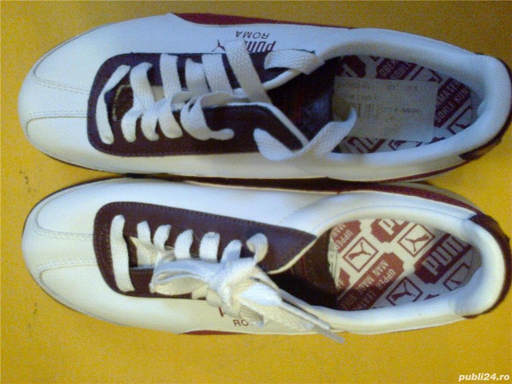 Adidasi noi din piele naturala Puma Roma clasici cu siret nr. 36 si 37