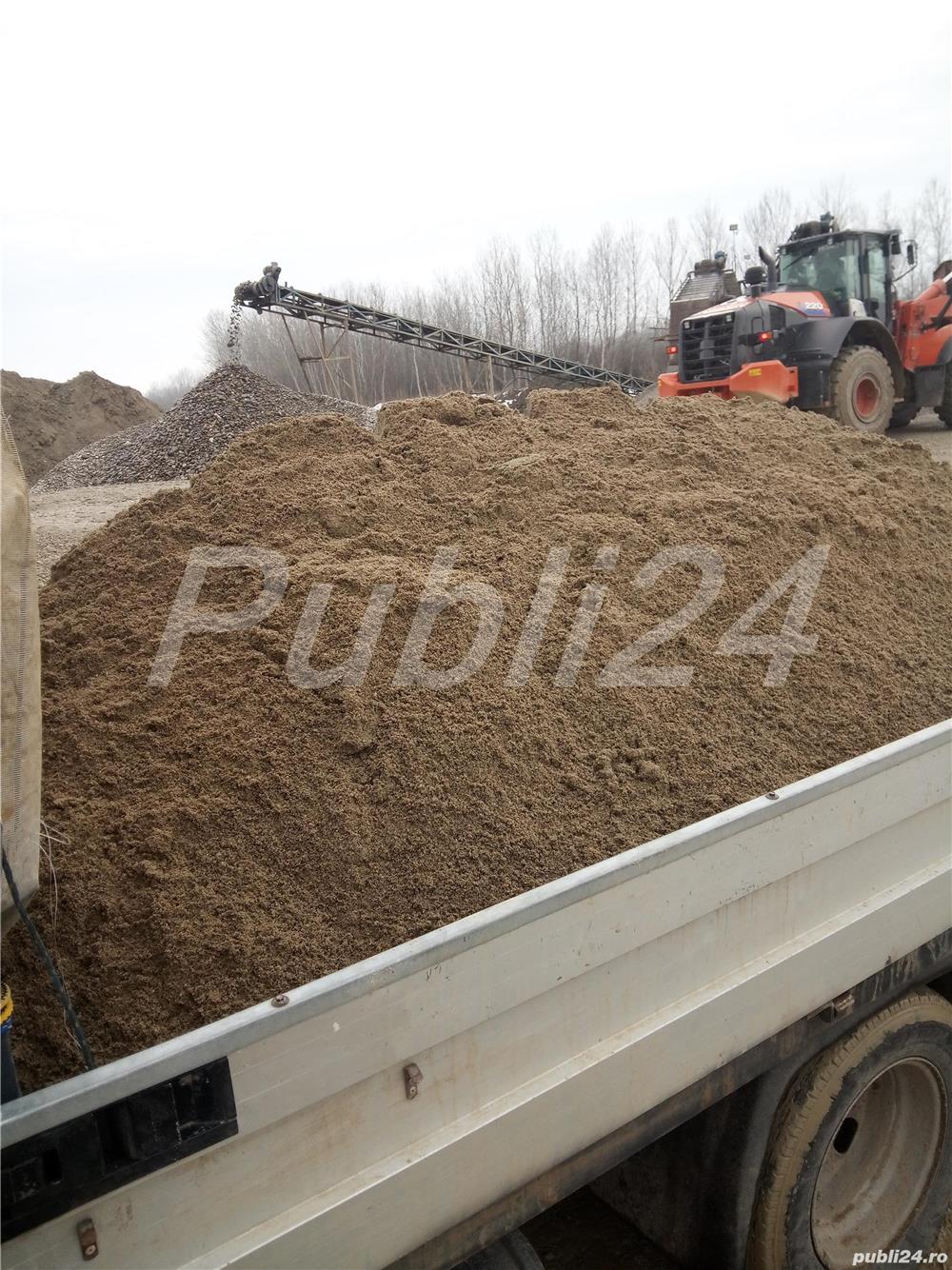 Transport agregate balastiera-pamant vegetal cu basculantă 