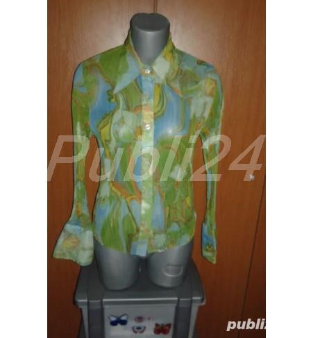 Camasa creponata ,superba , eleganta , semitransparenta , M