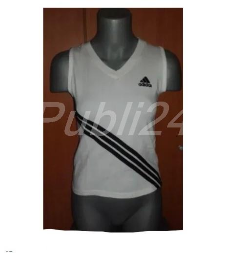 Tricou /Bluza kimono / Maiou alb cu negru Adidas , M