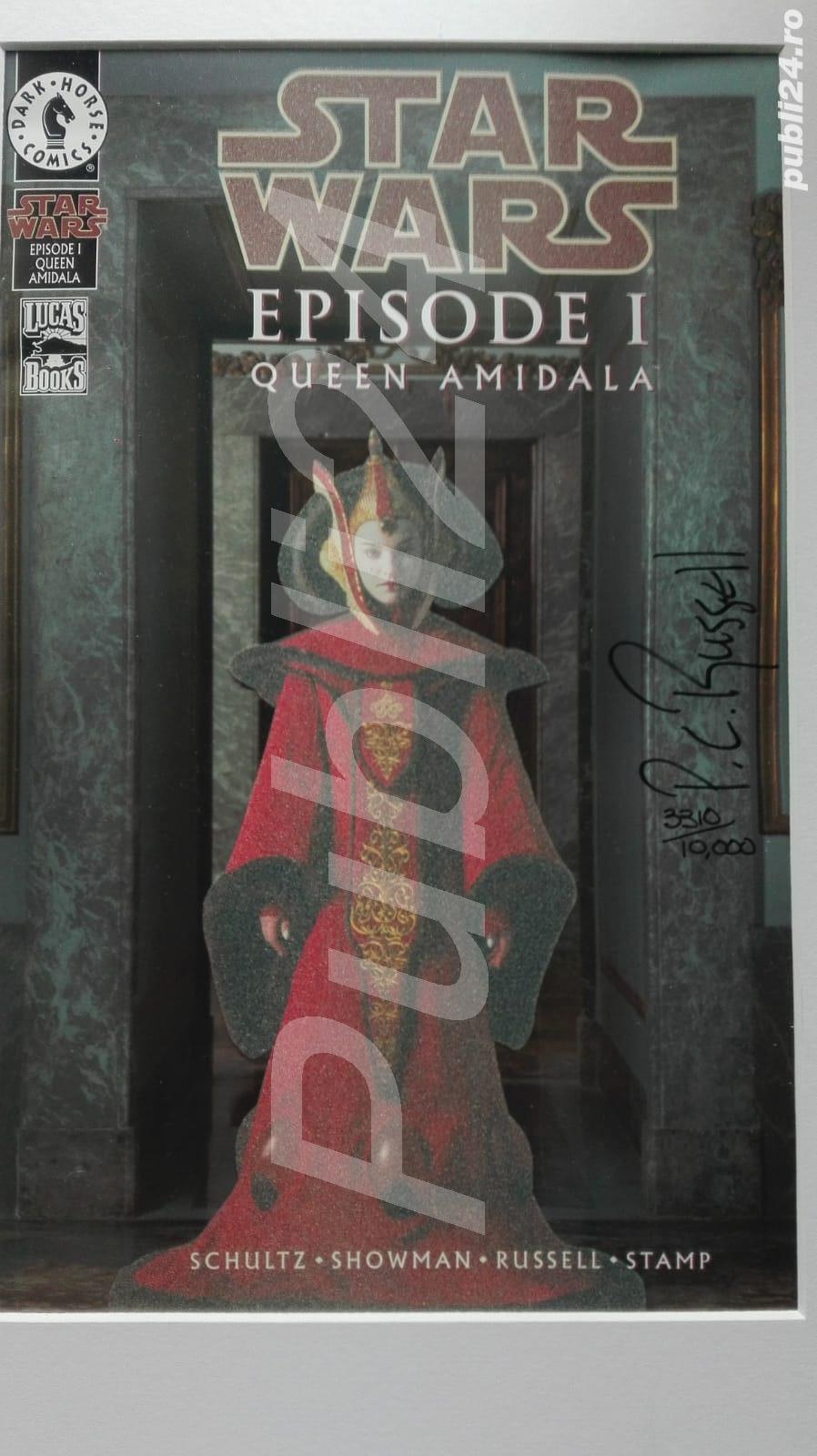 Vand tablou STAR WARS cu semnatura Russell, certificat Framemakers.