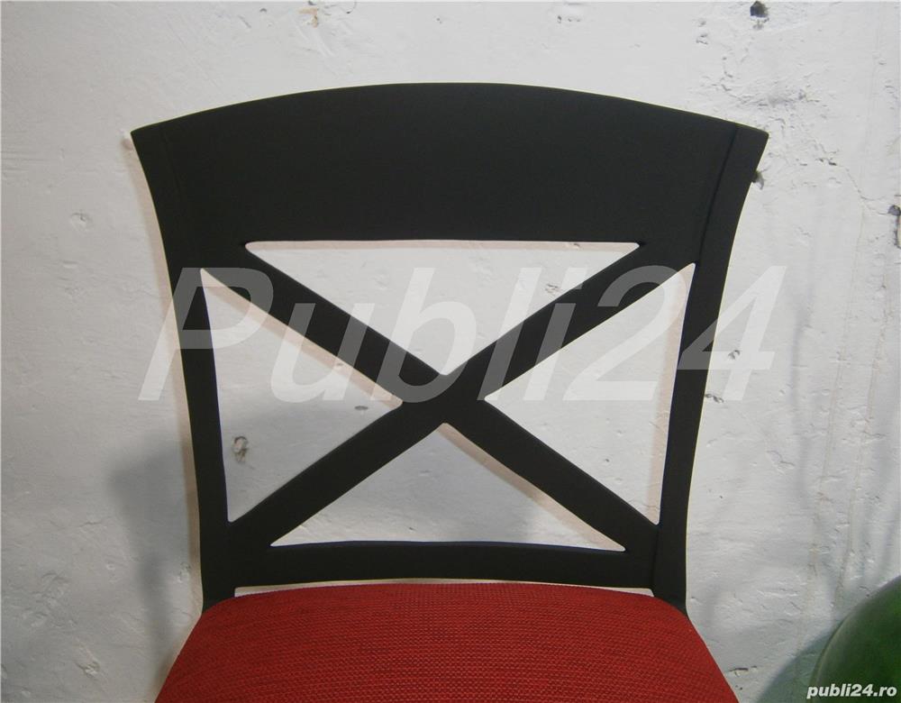 REDUCERE-Scaun vechi din fonta, negru, designer italian (Mobila Metal Chair)
