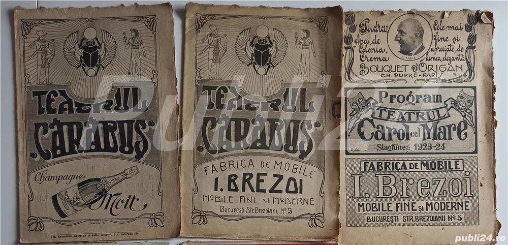 Teatrul Cărăbuș - revistă program din perioada interbelică