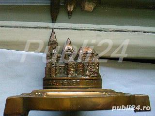 Scrumiera din bronz, alama: Aachener Dom, suvenir vintage