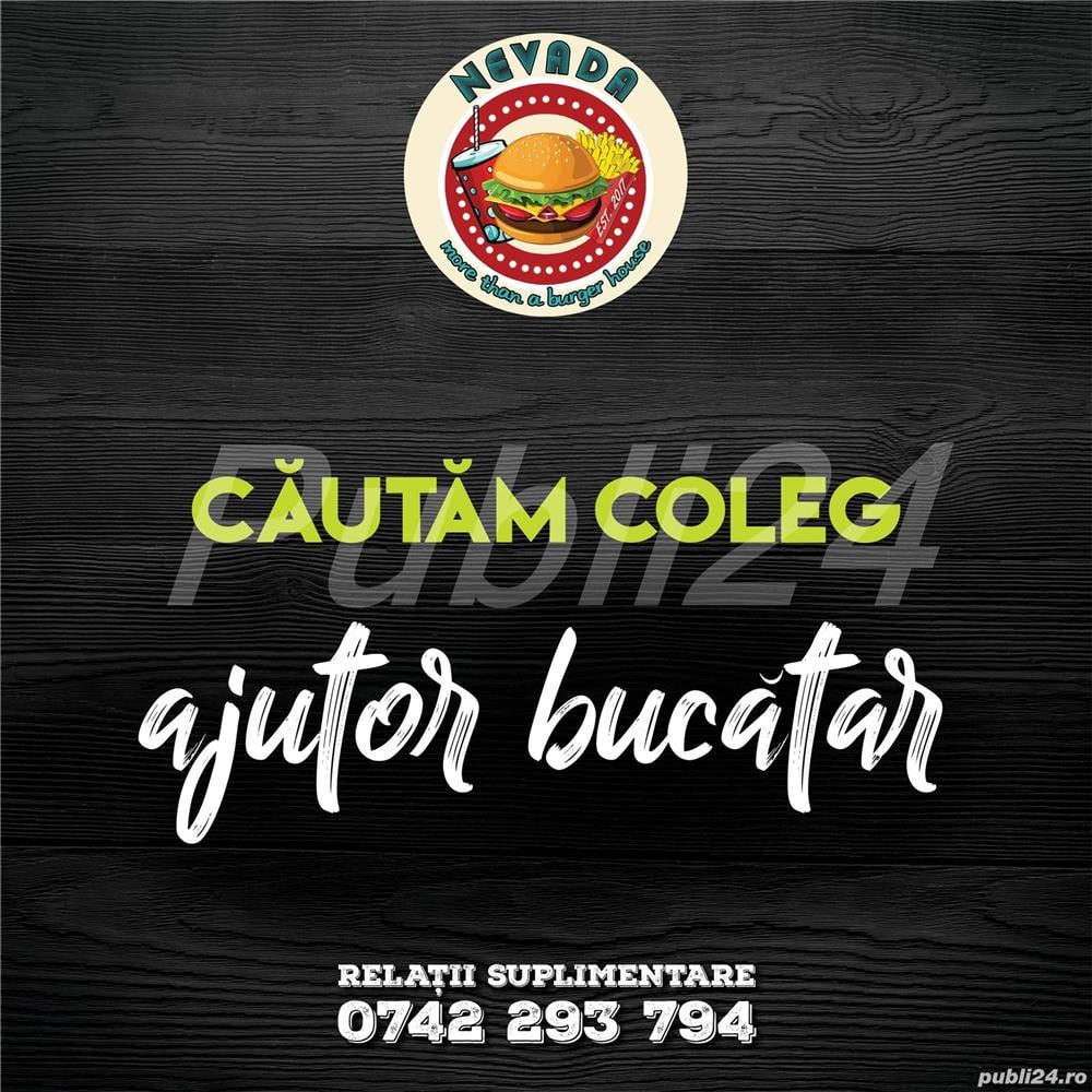 Pizzerie - Fast-food Nevada Pub angajează : Ajutor Bucătar