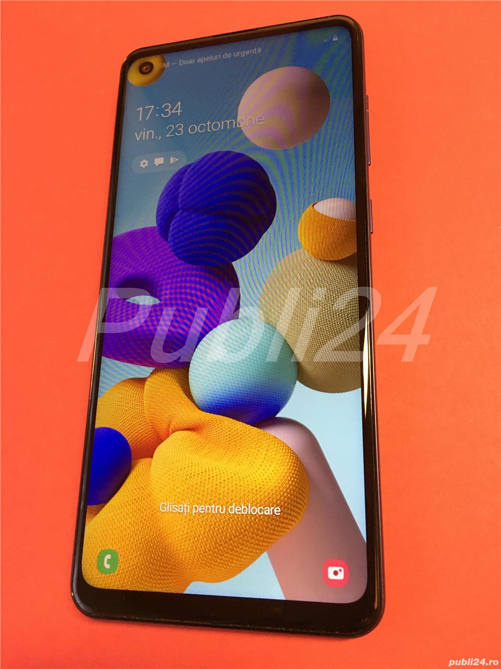 Samsung A21s impecabil si A21s la cutie Aspect Nou +Husa Noua 