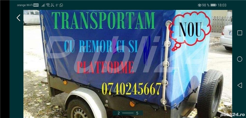 Remorca-Platforma ptr. Galati, Braila , Tecuci, Tulcea .