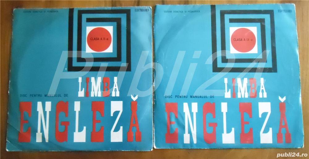 Pereche discuri vinil - pentru manualul de limba engleză cl a IX-a și a X-a