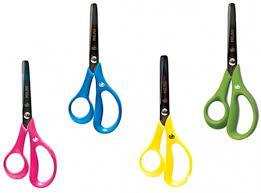 Foarfeca pentru mana stanga, 14 cm, lame rotunjite din otel inoxidabil, maner ergonomic din ABS