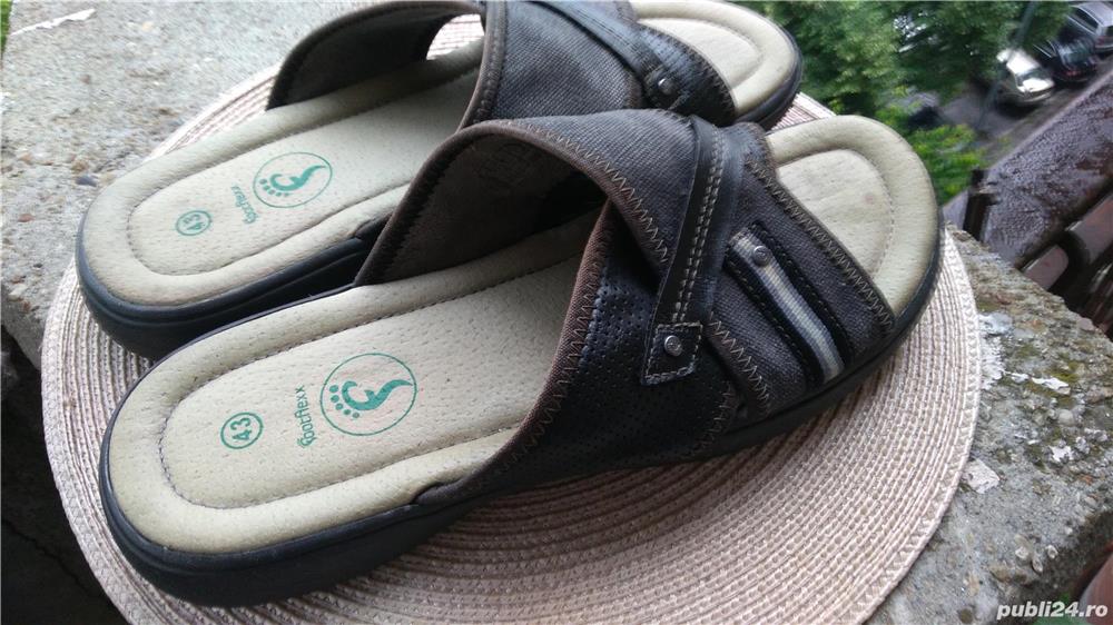 Slapi piele Foot Flexx, mar.43 (27.5 cm)