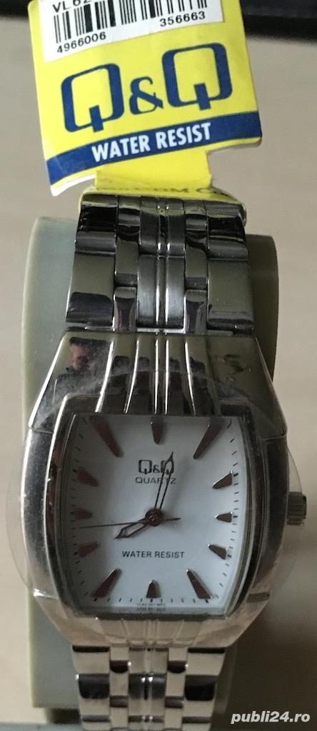 Ceas Q&Q barbatesc dreptunghiular quartz
