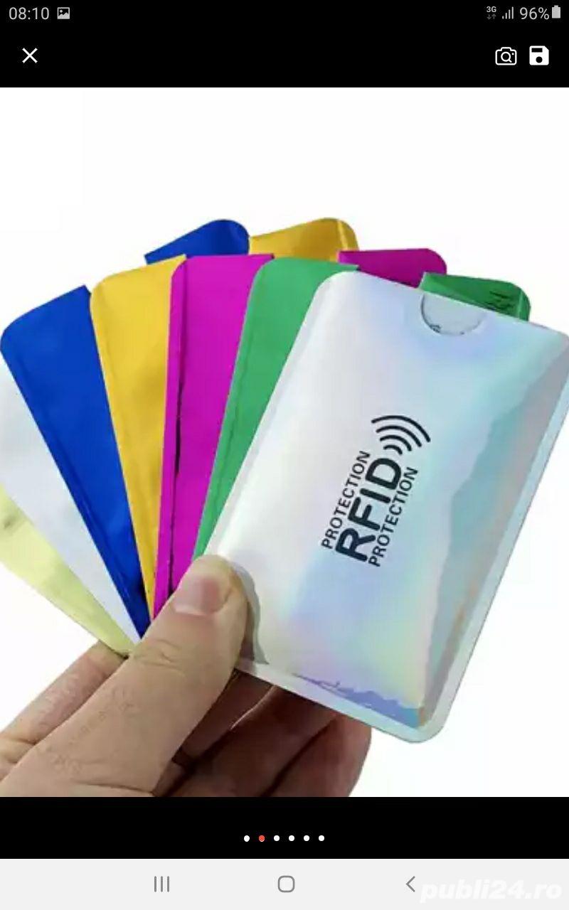 Husa Protectie Card RFID NFC POS Contactless Wireless Date Bani 