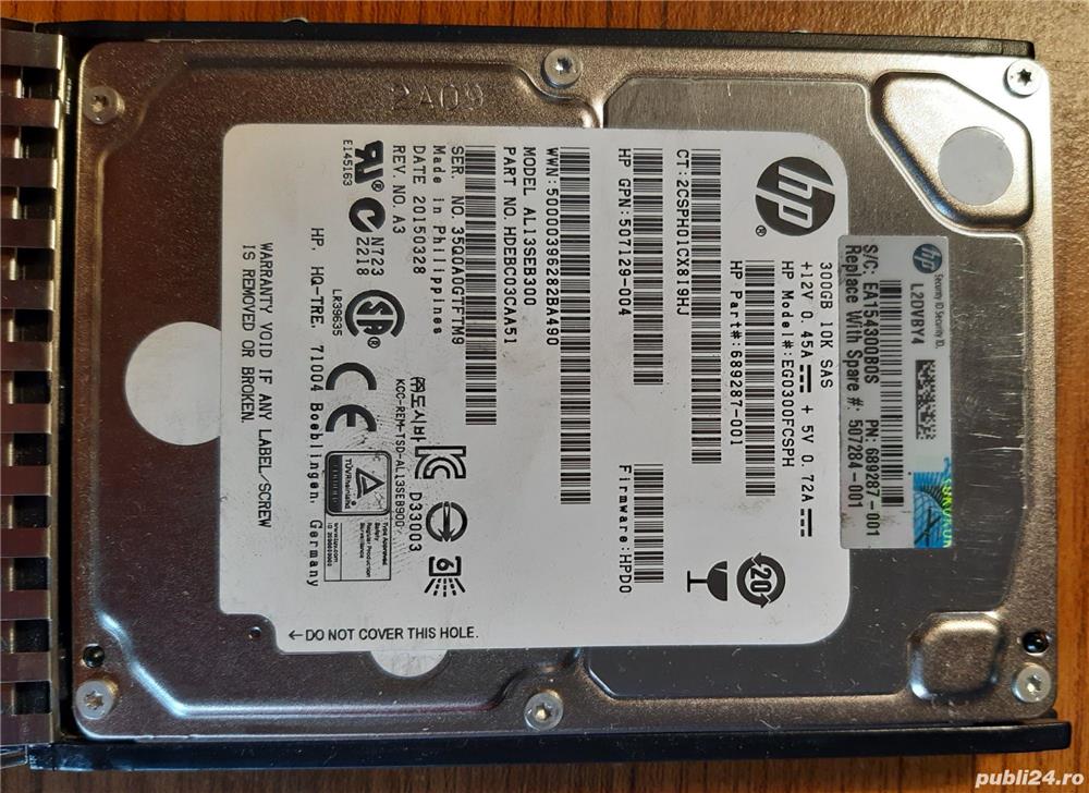 Componente server HP ML350 G5 (hdd SAS, procesor, radiator, ventilator)