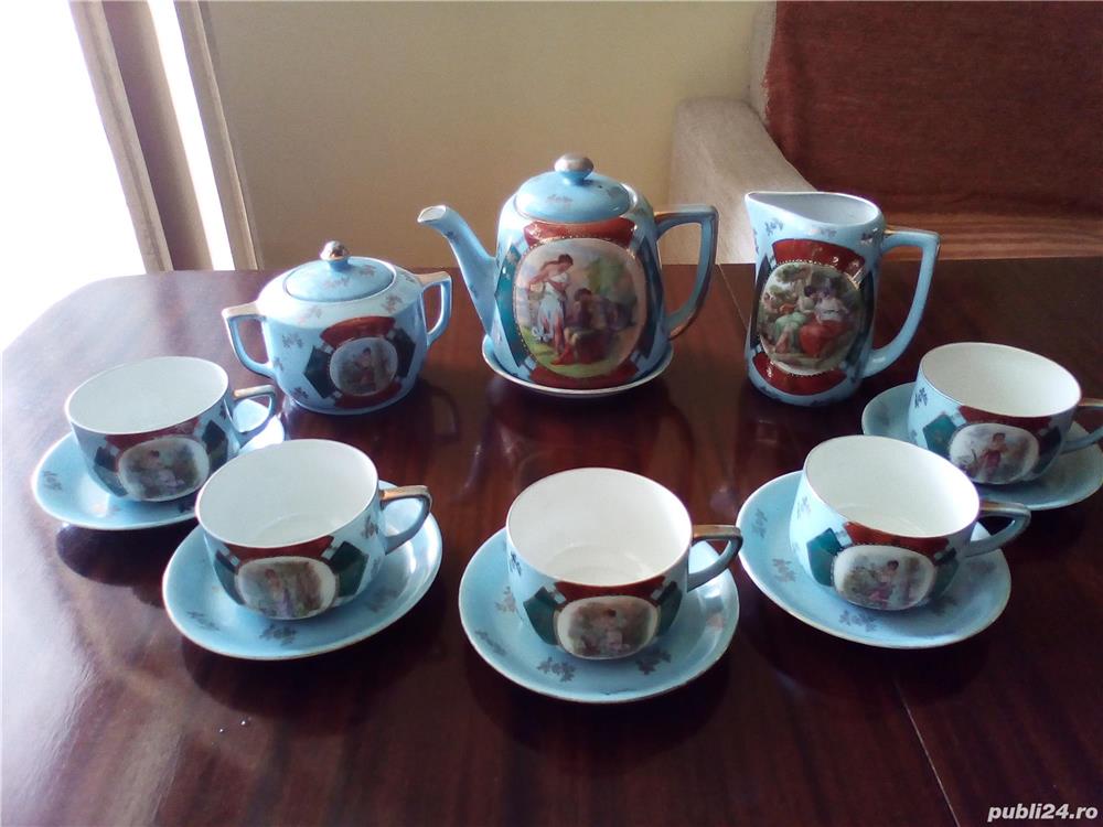 Portelan victoria pahare cristal statueta interbelic