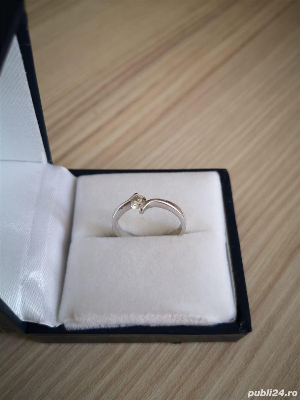 Inel aur alb cu diamant