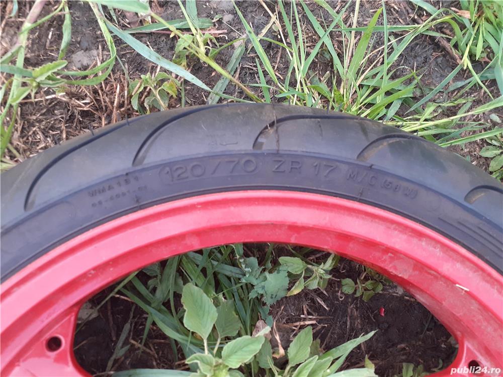 Roata kawasaki + anvelopa michelin 120/70 zr17