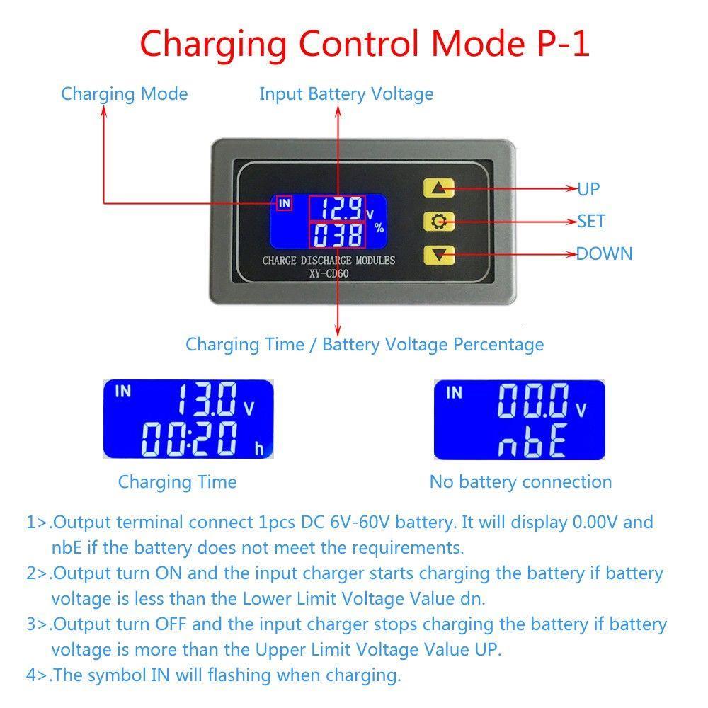 Controler 6-60V carcasa, 10A, incarcare automatizare baterii lithium ... plumb