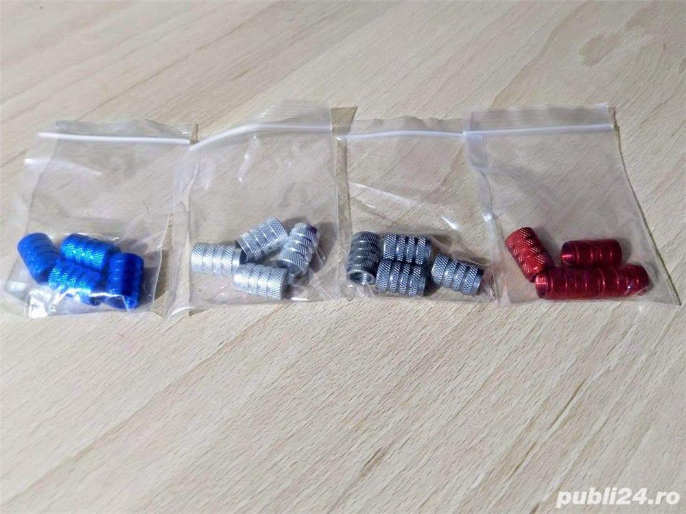 Set 4 buc. capace valva roata auto aluminiu