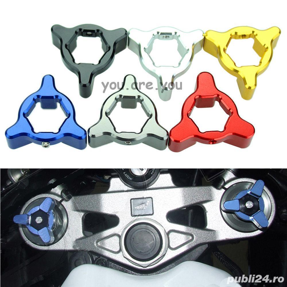 Ajustoare reglaj preload furca moto RED STAR hexagon 17mm