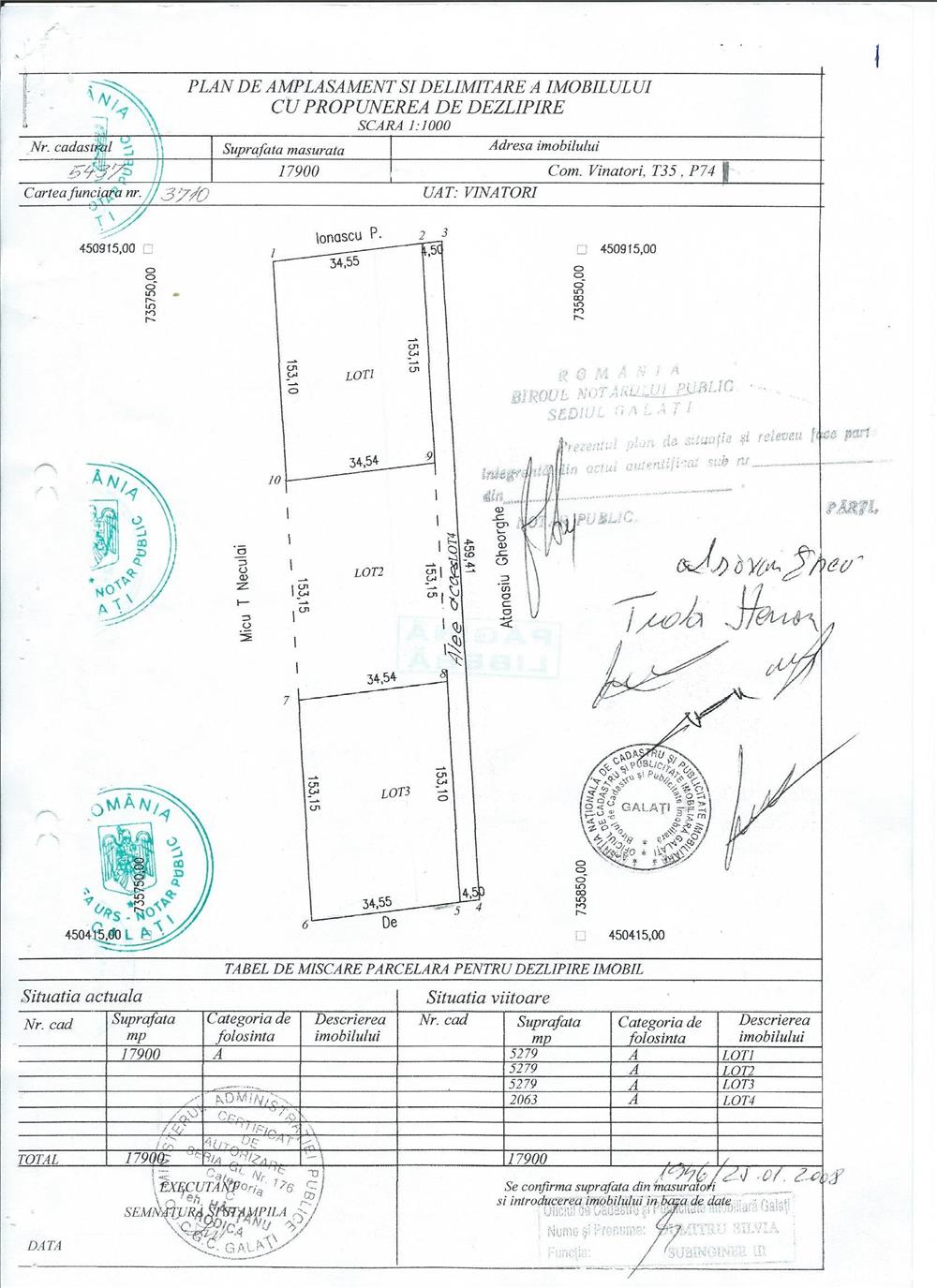 De vanzare Teren Galati - Vanatori IN SUPRAFATA 17.900