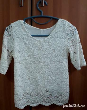 Bluza din dantela alba