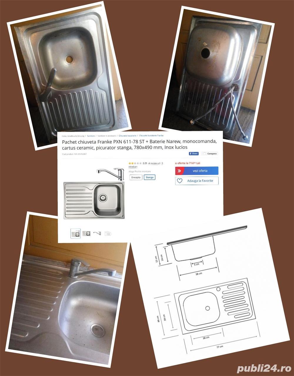 Chiuveta Baterie Racord Inox