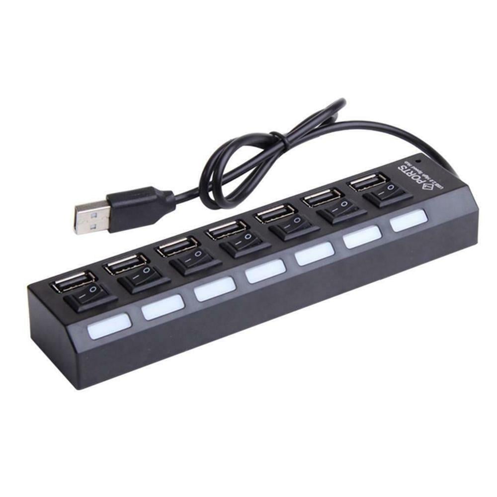 Hub usb 7 porturi cu buton alimentare