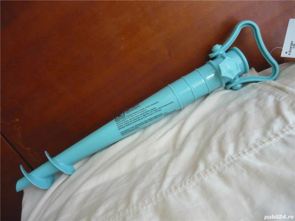 Suport umbrelă de plajă tip șurub pt. fixat în nisip NOU