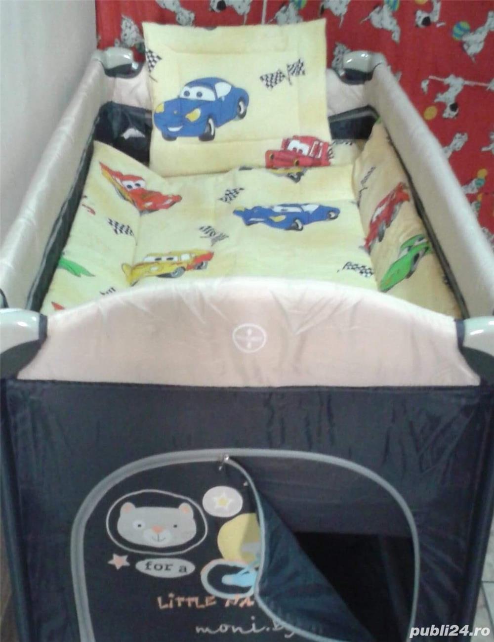 Pătuț pliant+lenjerie de pat cadou