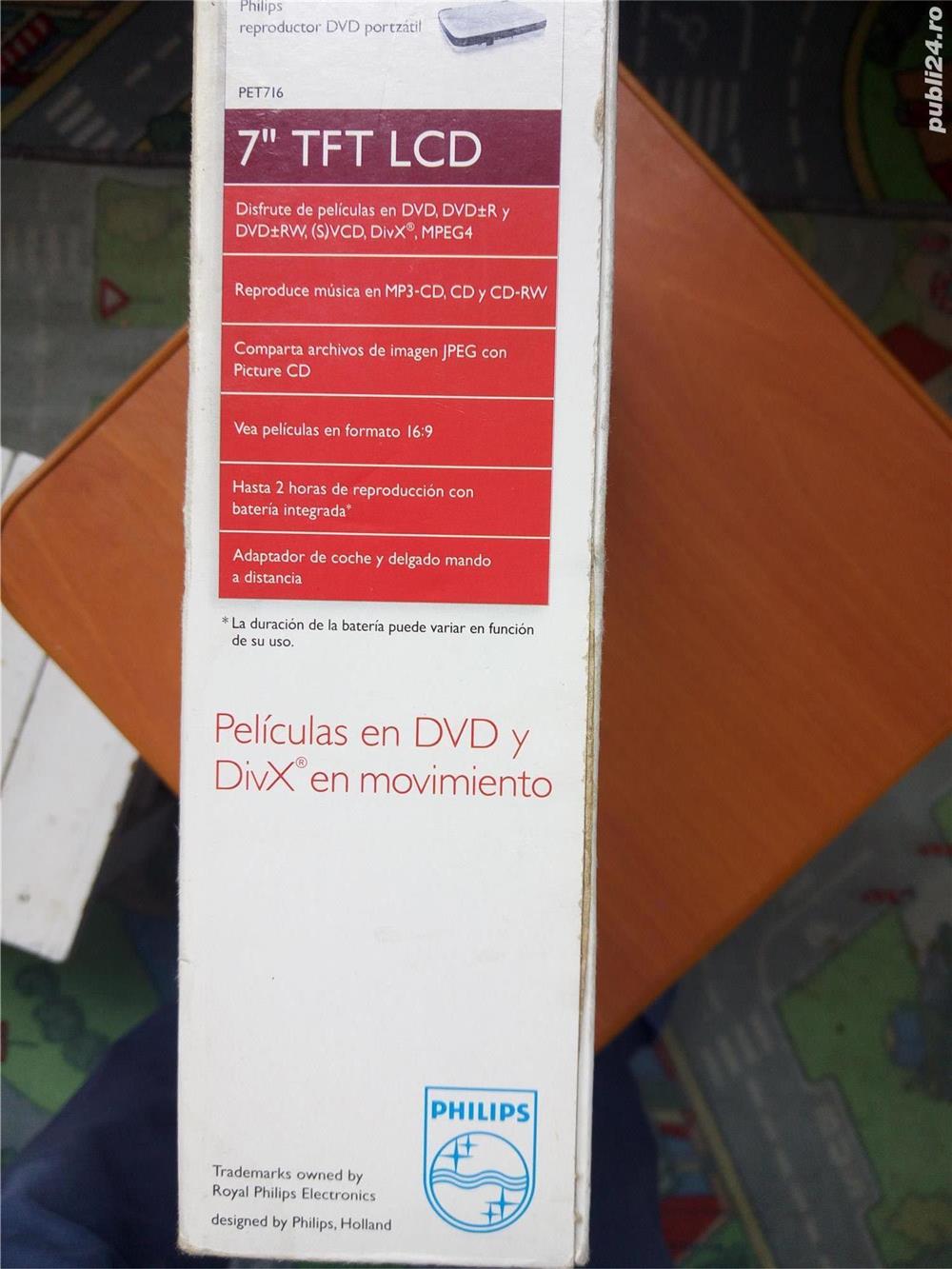 Vând Portable DVD player 7'' TFT LCD Philips SH