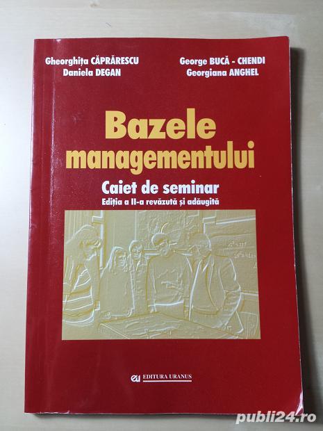 Vol."Bazele managementului" de Gheorghita Caprarescu