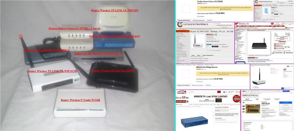 Modem router wireless switch receptor satelit