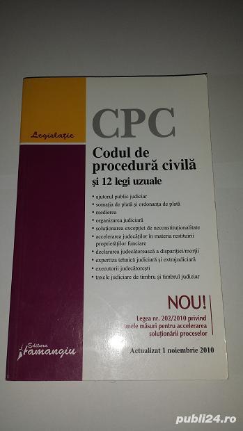 Vol."Codul de procedura civila si 12 legi uzuale"