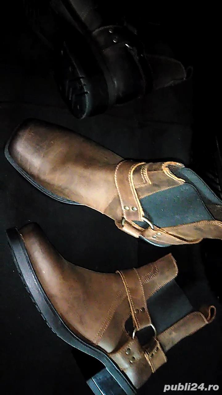 Cizme bocate Harley toate numerele - piele naturală 100%