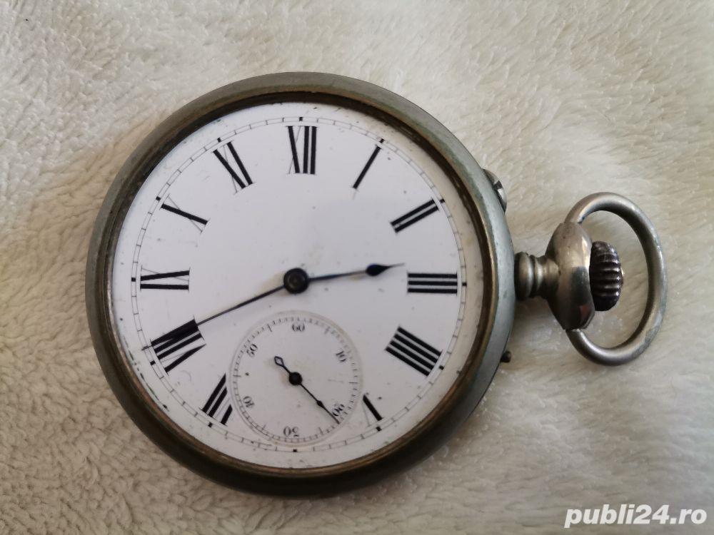 Ceas de buzunar din argint funcțional 