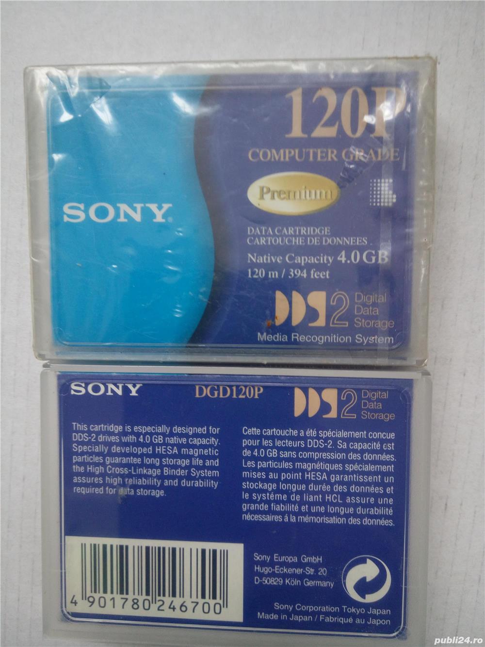 Vând Sony DGD120P Premium MRS, Digital Data Storage Cartridge, 4.0 GB