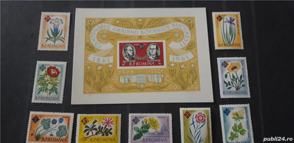 Timbre Romania-Flora,10 poze,nestampilate,MNH