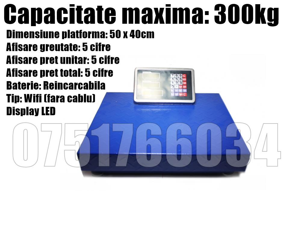 Cantar Platforma Electronic Reincarcabil Legume Fructe Fara Cablu Wifi 300kg + LIVRAREA GRATUITA