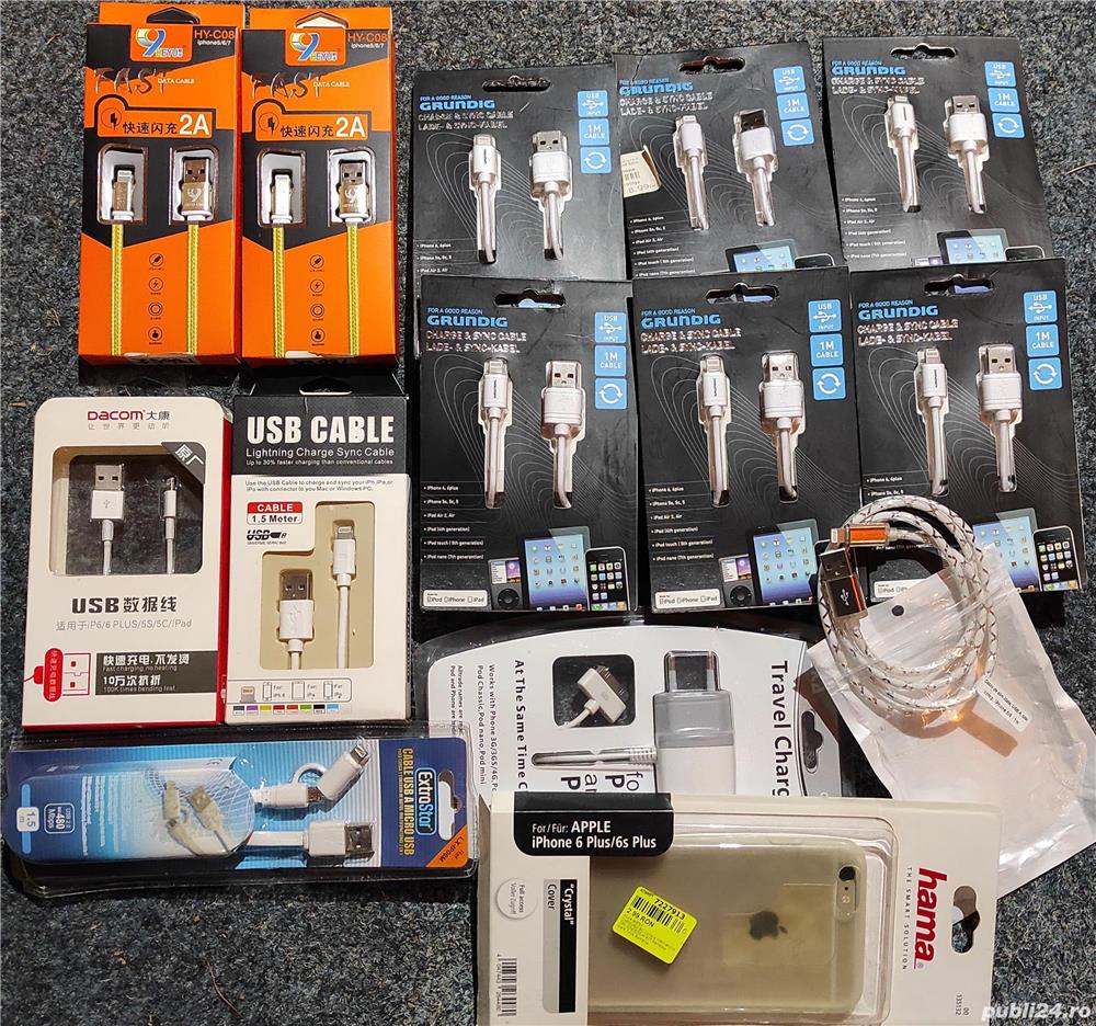 12 buc cabluri pentru iPod iPhone iPad incarcator si o husa 175 RON