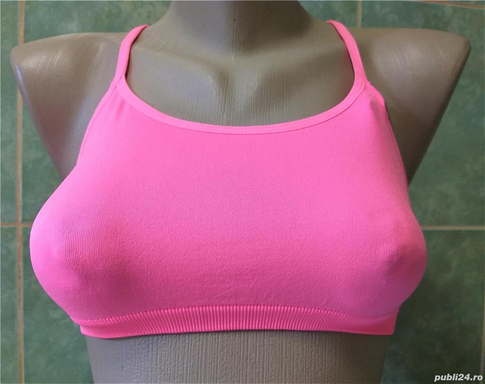 Bustiera super sexy roz neon fete femei mar. S M slim (noua-eticheta)