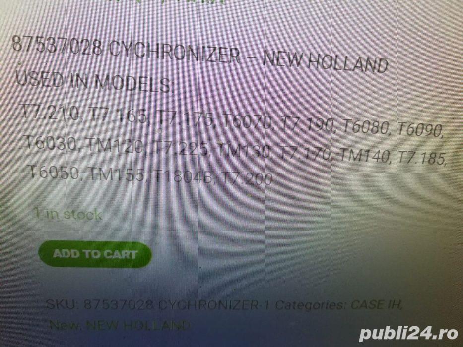 Sincron cutie viteze New Holland