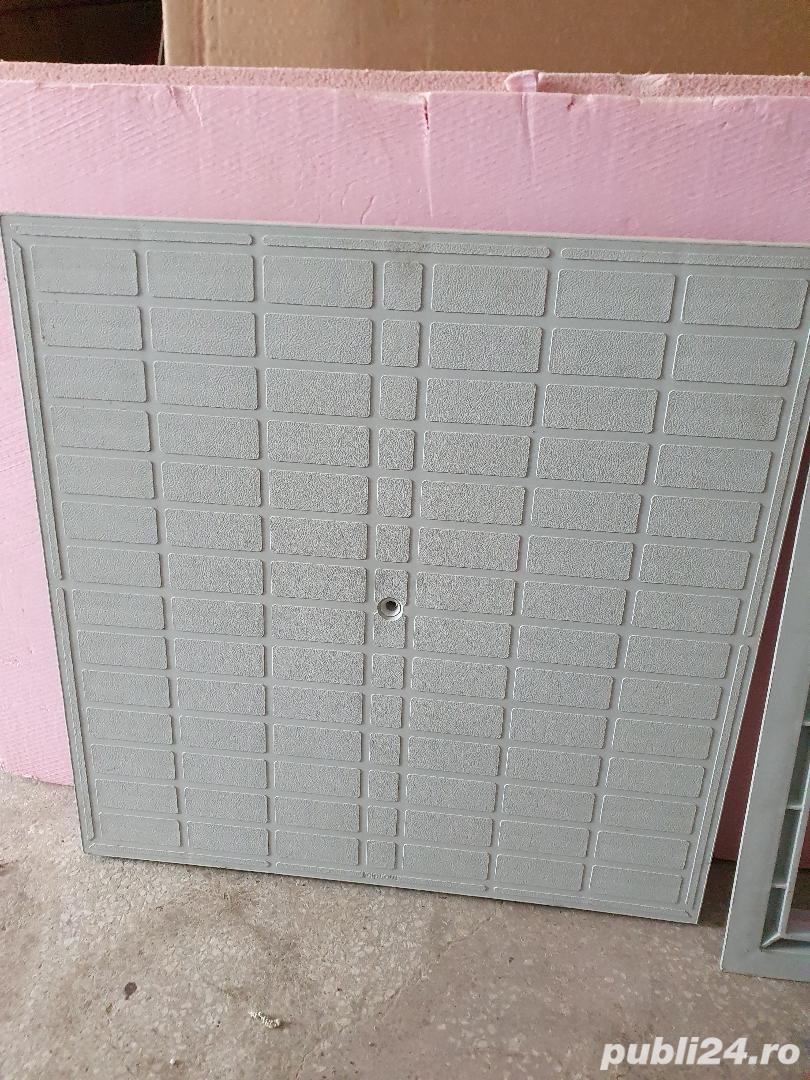 Rezeervor metalic,Rama si capac usor carosabil (3,5to)dinPVC50x50cm culoaregri Italiadoar 320ron 