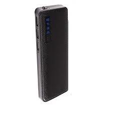 Baterie externa Smart Power Bank, 20000 mAh, 3 x USB, design piele, neagra,nouă.  
