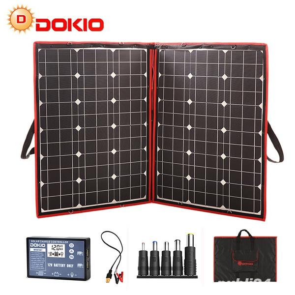 Panou solar monocristalin portabil Dokio 200W (50Wx4pc), Controller inclus